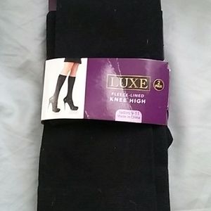 Fleece lined knee highs